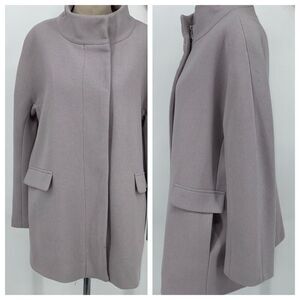 Calvin Klein Wool Blend Mock‎ Neck Full Zip Jacket Lavender Size 16